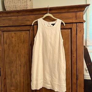 JCrew Cream Linen Shift Dress Size Small